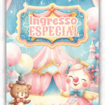 Convite Animado Plus Circo Rosa