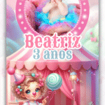 Convite Animado Plus Circo Rosa