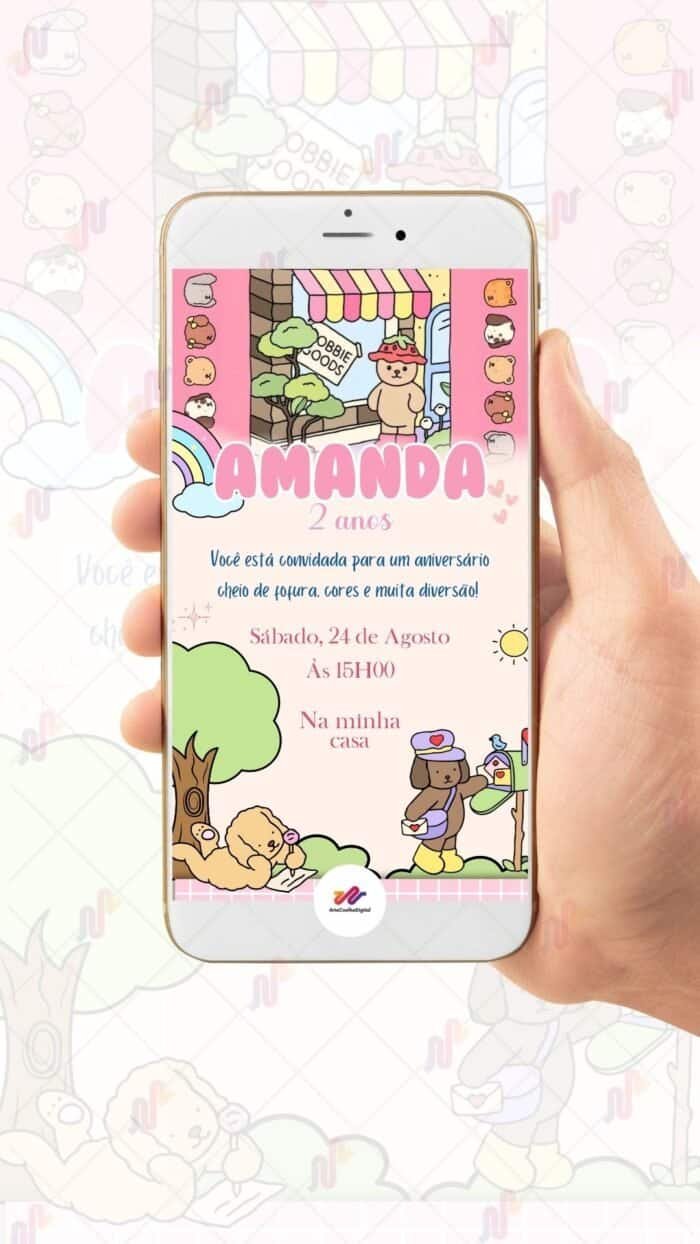 Convite Animado Simples Bobbie Goods - Imagem 2