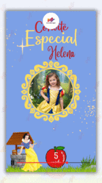 Convite Animado Plus Branca de Neve