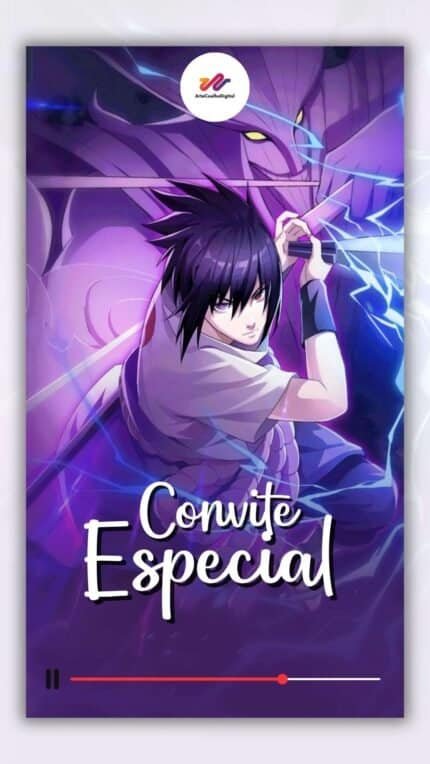 Convite Animado Sasuki - Naruto