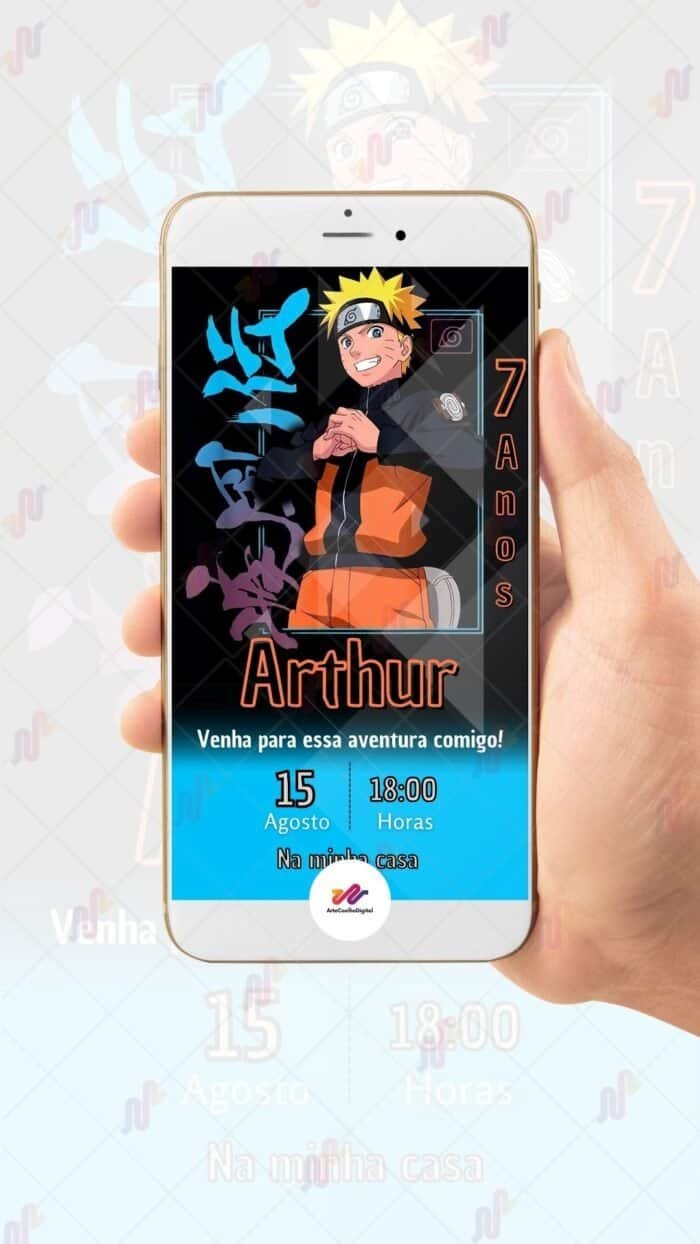 Convite Virtual Naruto - Imagem 2