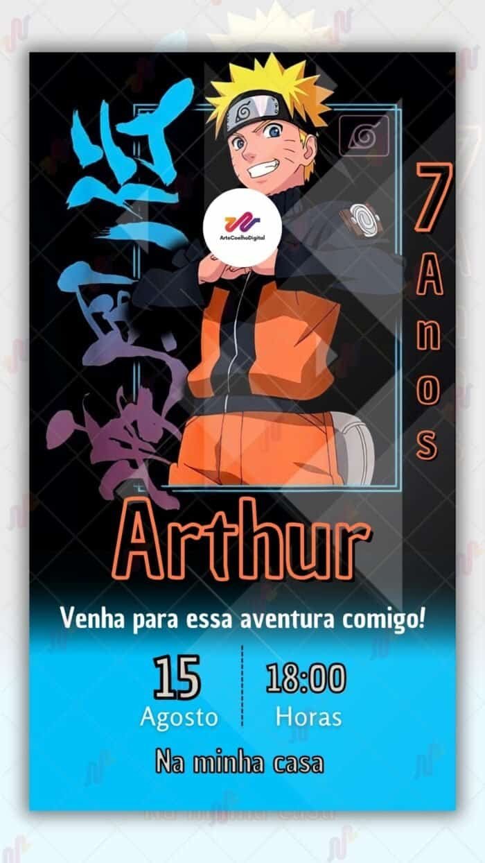 Convite Virtual Naruto - Imagem 1