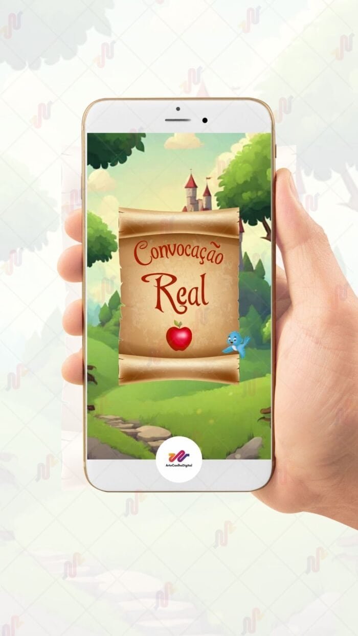Convite Animado Plus Branca de Neve - Imagem 2