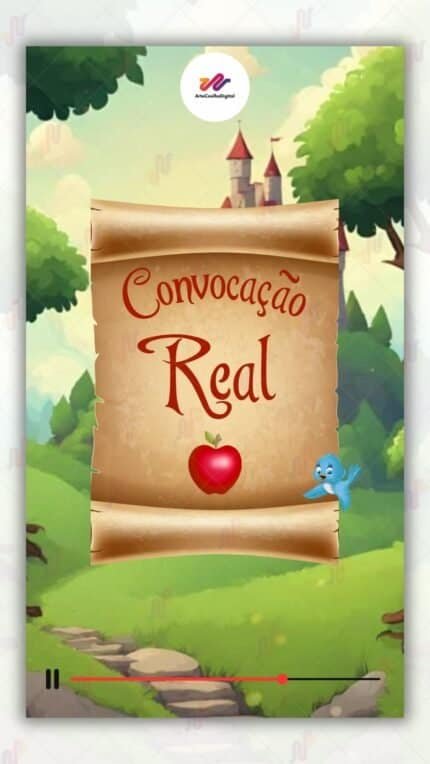 Convite Animado Plus Branca de Neve