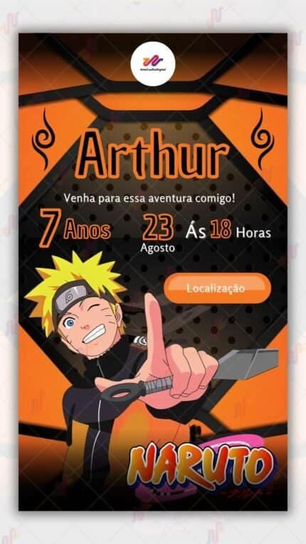 Convite Virtual Naruto