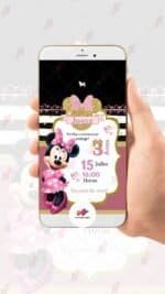 Convite Animado Minnie Rosa - Imagem 2
