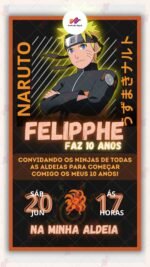Convite Virtual Naruto