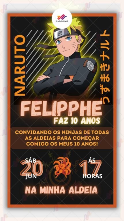 Convite Virtual Naruto