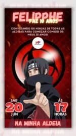Convite Virtual Itachi Naruto