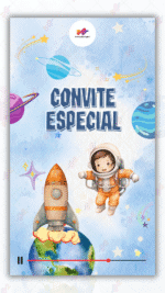 Convite Animado Astronauta