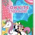 Convite Animado Pool Party Minnie