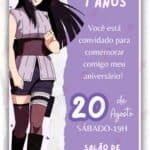 Convite Virtual Hinata - Naruto