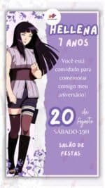 Convite Virtual Hinata - Naruto