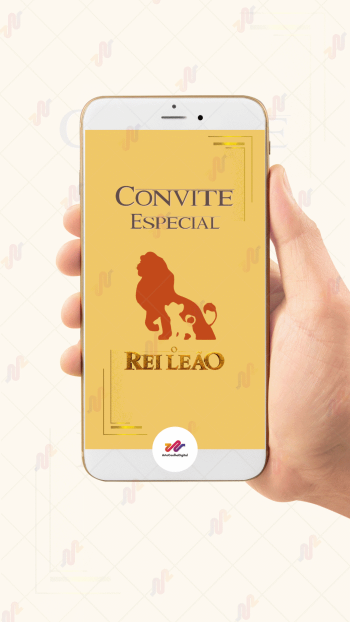 Convite Animado Plus Rei Leão - Imagem 2
