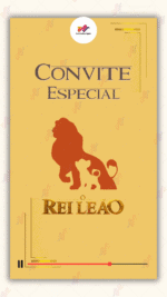 Convite Animado Plus Rei Leão