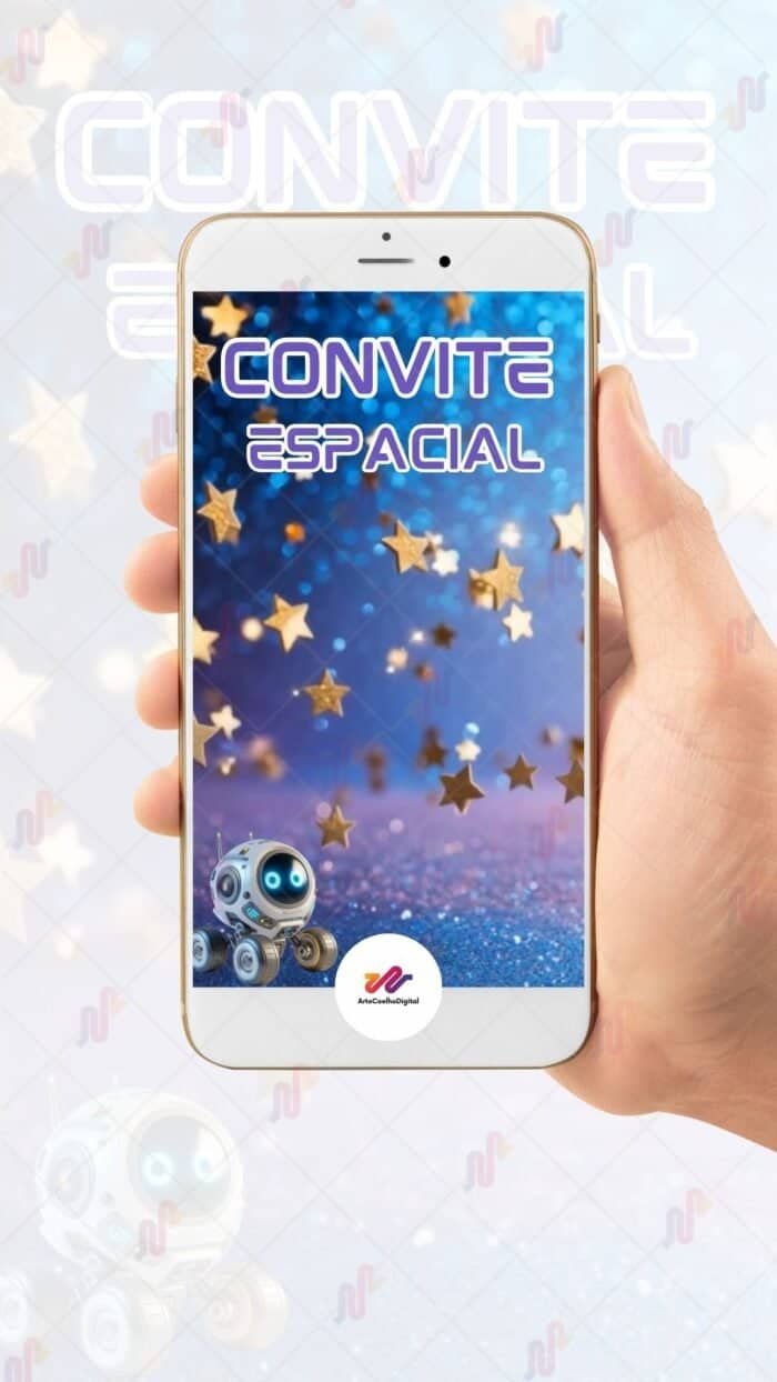 Convite Animado Plus Astronauta - Imagem 2