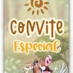 Convite Animado Plus Rei Leão