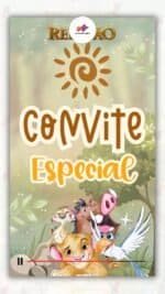 Convite Animado Plus Rei Leão