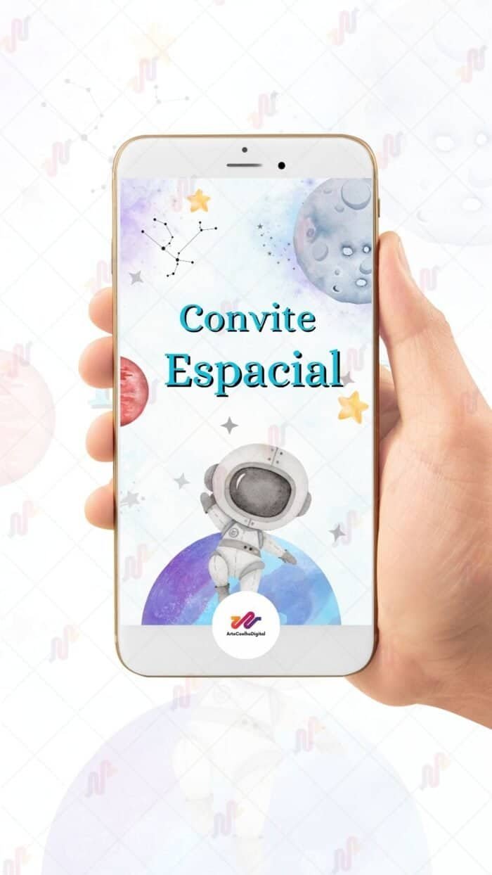 Convite Animado Plus Astronauta - Imagem 2