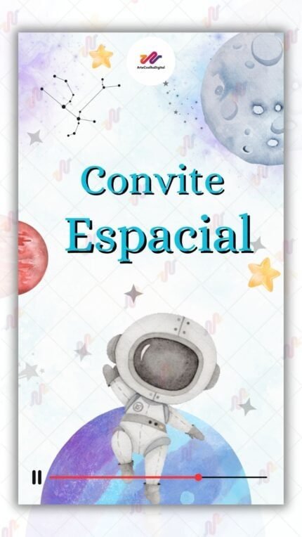 Convite Animado Plus Astronauta
