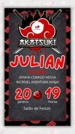 Convite Virtual Akatsuk - Naruto