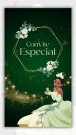 Convite Animado Princesa Tiana 15 anos