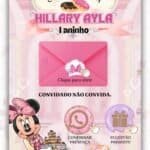 Convite Interativo Gold Plus Minnie Confeiteira
