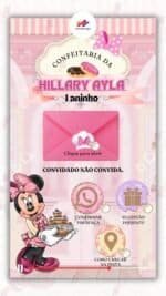 Convite Interativo Gold Plus Minnie Confeiteira