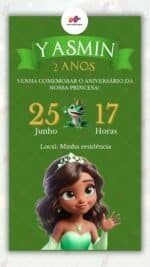 Convite Digital Princesa Tiana