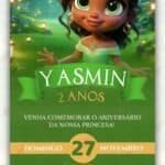 Convite Digital Princesa Tiana