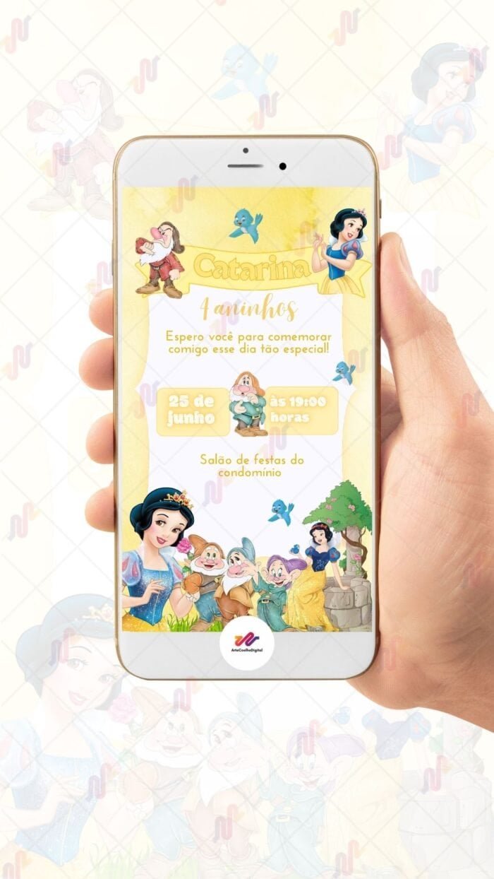 Convite Digital Branca de Neve - Imagem 2