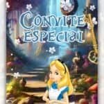 Convite Animado Plus Alice no País das Maravilhas