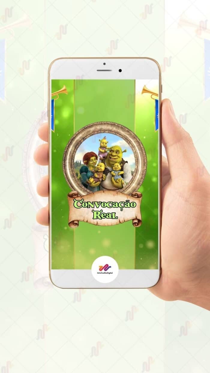 Convite Animado Plus Shrek - Imagem 2