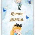 Convite Animado Plus Alice no País das Maravilhas