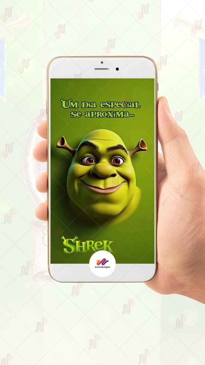 Convite Animado Plus Shrek - Imagem 2