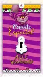 Convite Animado Plus Alice no País das Maravilhas