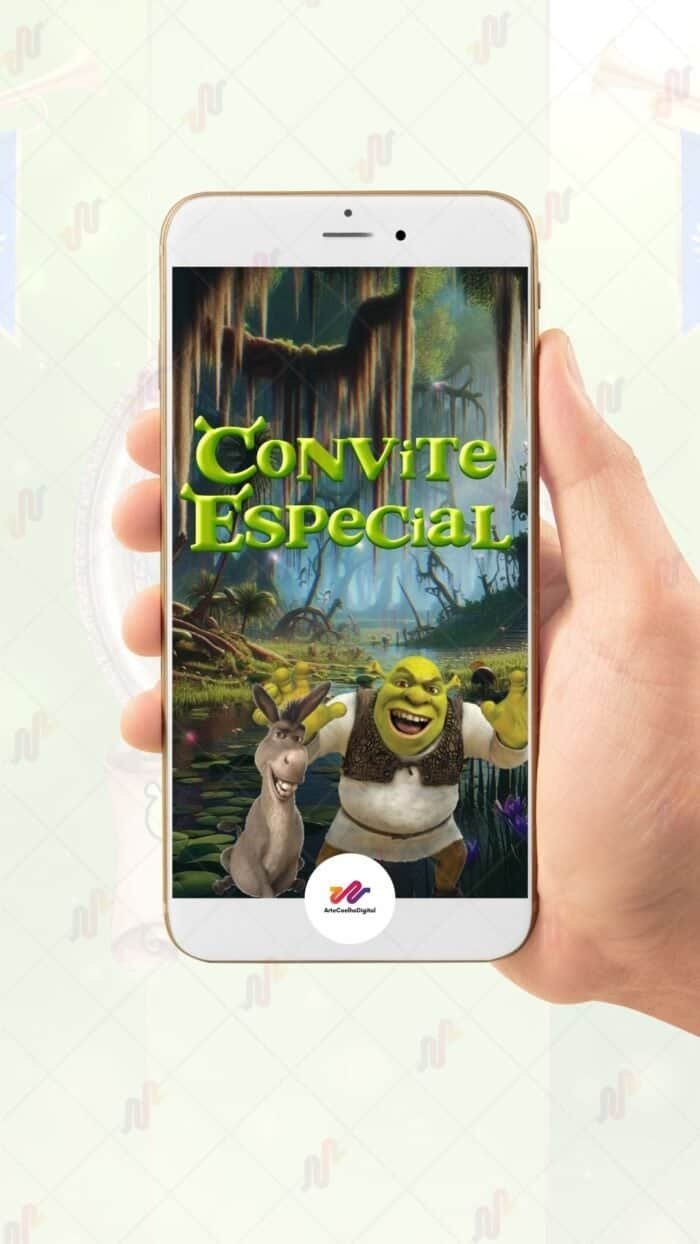 Convite Animado Plus Shrek - Imagem 2