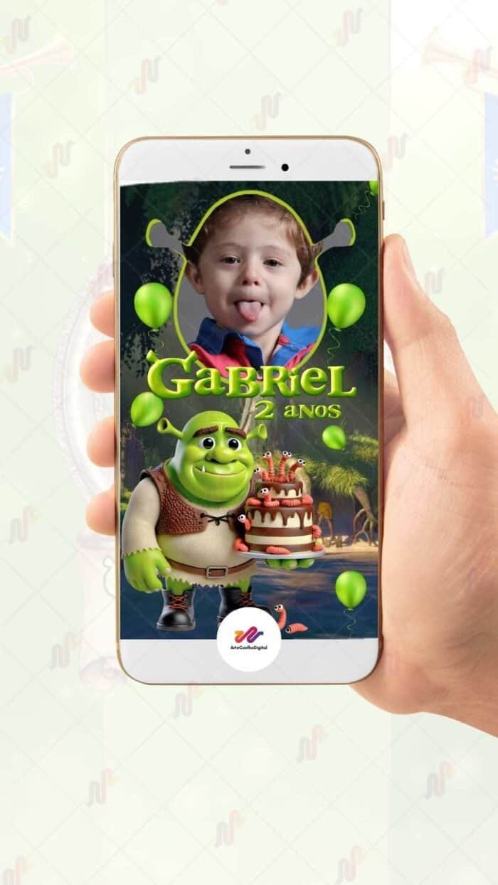 Convite Animado Plus Shrek - Imagem 2
