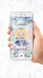 Convite Animado Plus Alice no País das Maravilhas - Imagem 2