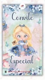 Convite Animado Plus Alice no País das Maravilhas
