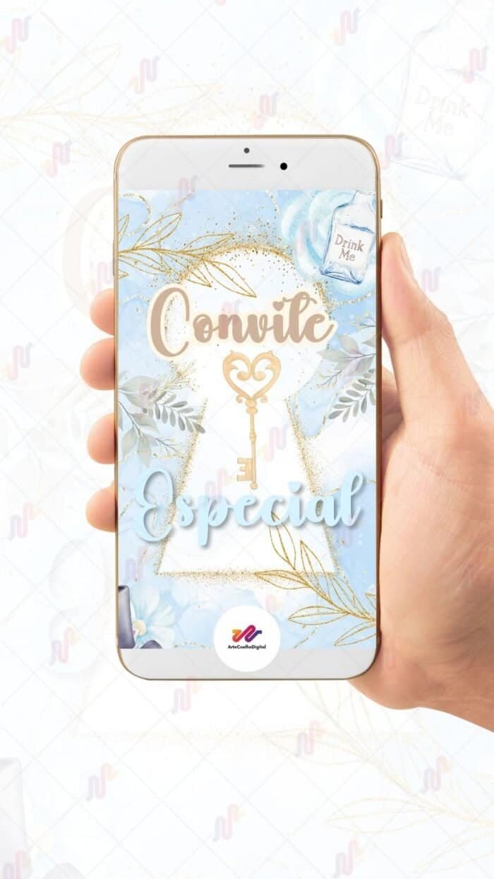 Convite Animado Plus Alice no País das Maravilhas - Imagem 2
