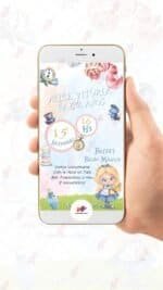 Convite Animado Alice no País das Maravilhas - Imagem 2