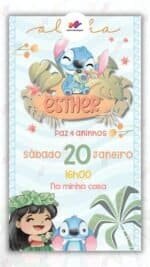 Convite Digital Lilo e Stitch