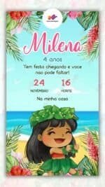 Convite Digital Lilo e Stitch