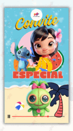 Convite Animado Plus Lilo e Stitch