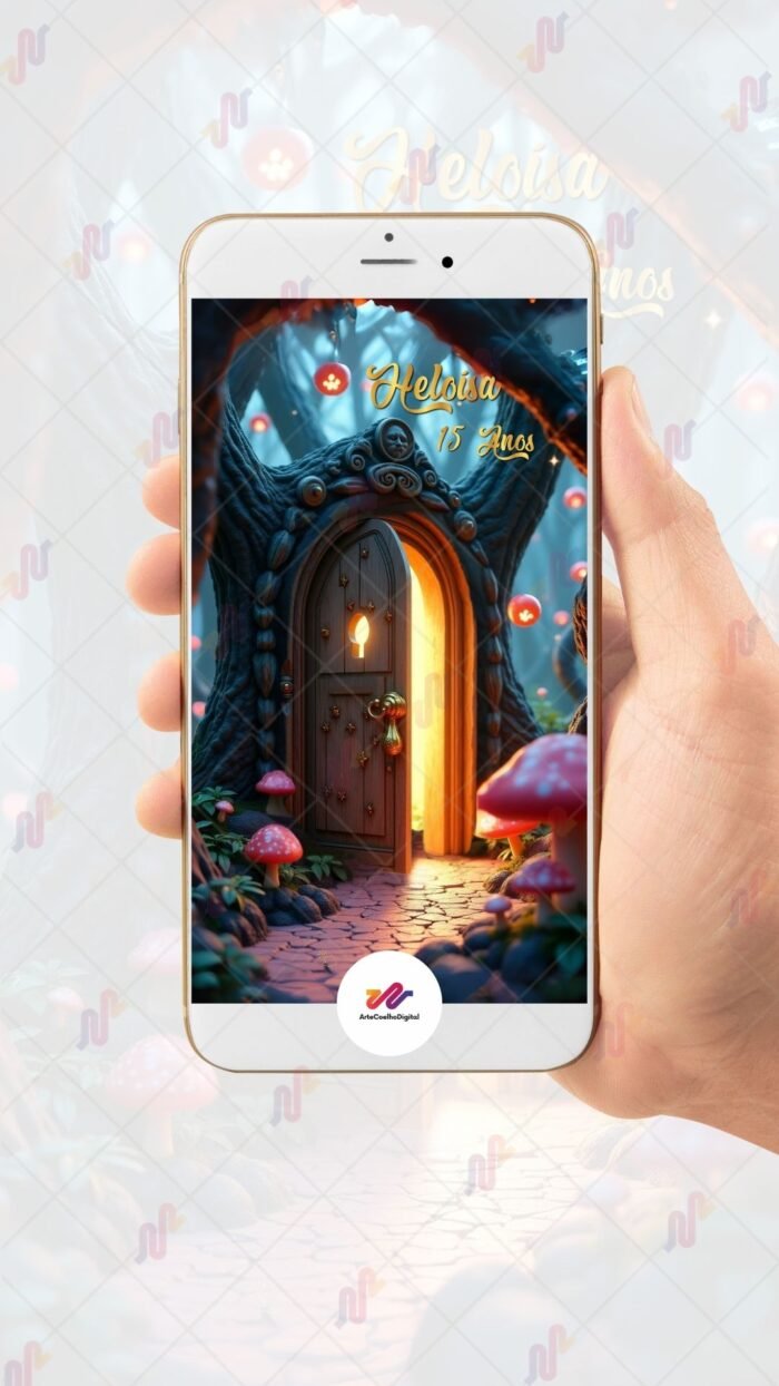 Convite Animado Alice no País das Maravilhas 15 anos - Imagem 2