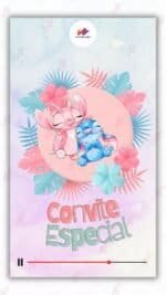Convite Animado Plus Stitch e Angel