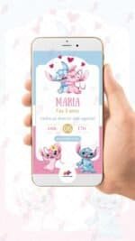 Convite Digital Stitch e Angel - Imagem 2