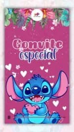 Convite Animado Plus Stitch